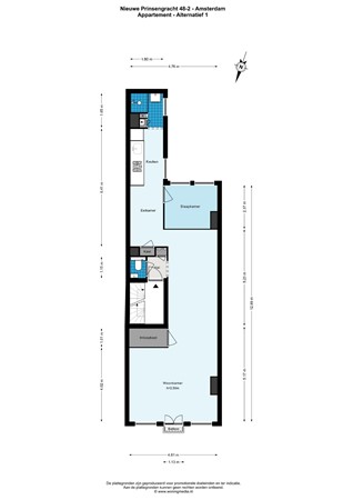 Floor plan - Nieuwe Prinsengracht 48-2, 1018 VS Amsterdam 